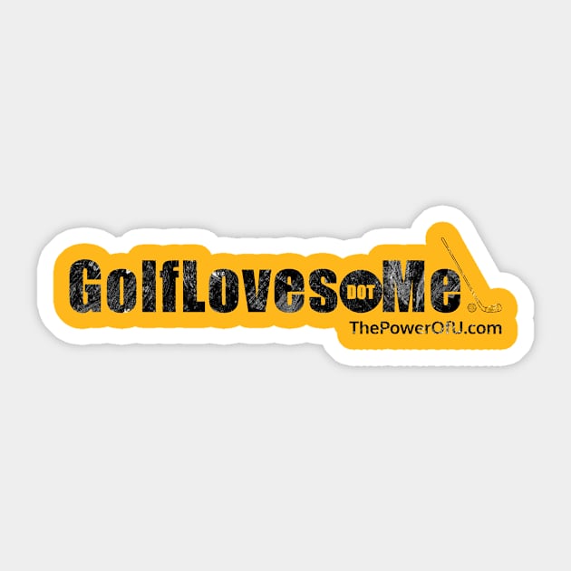 GolfLoves dot Me Sticker by ThePowerOfU